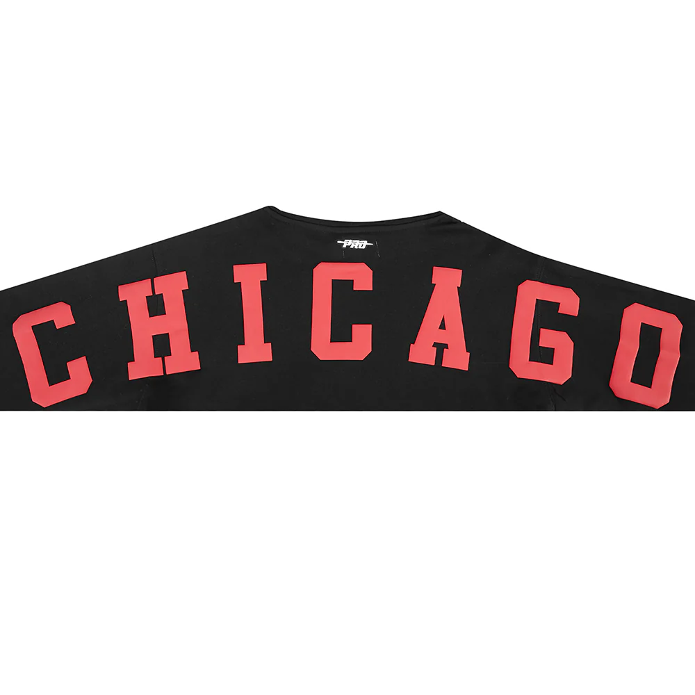 NBA CHICAGO BULLS WINGSPAN BIG BOY'S DROP SHOULDER FLC PO HOODIE (BLACK) - Image 7