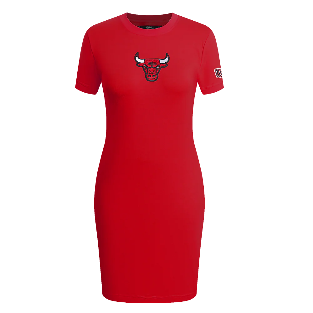 NBA CHICAGO BULLS CLASSIC WOMEN'S BODY CON DRESS (RED)