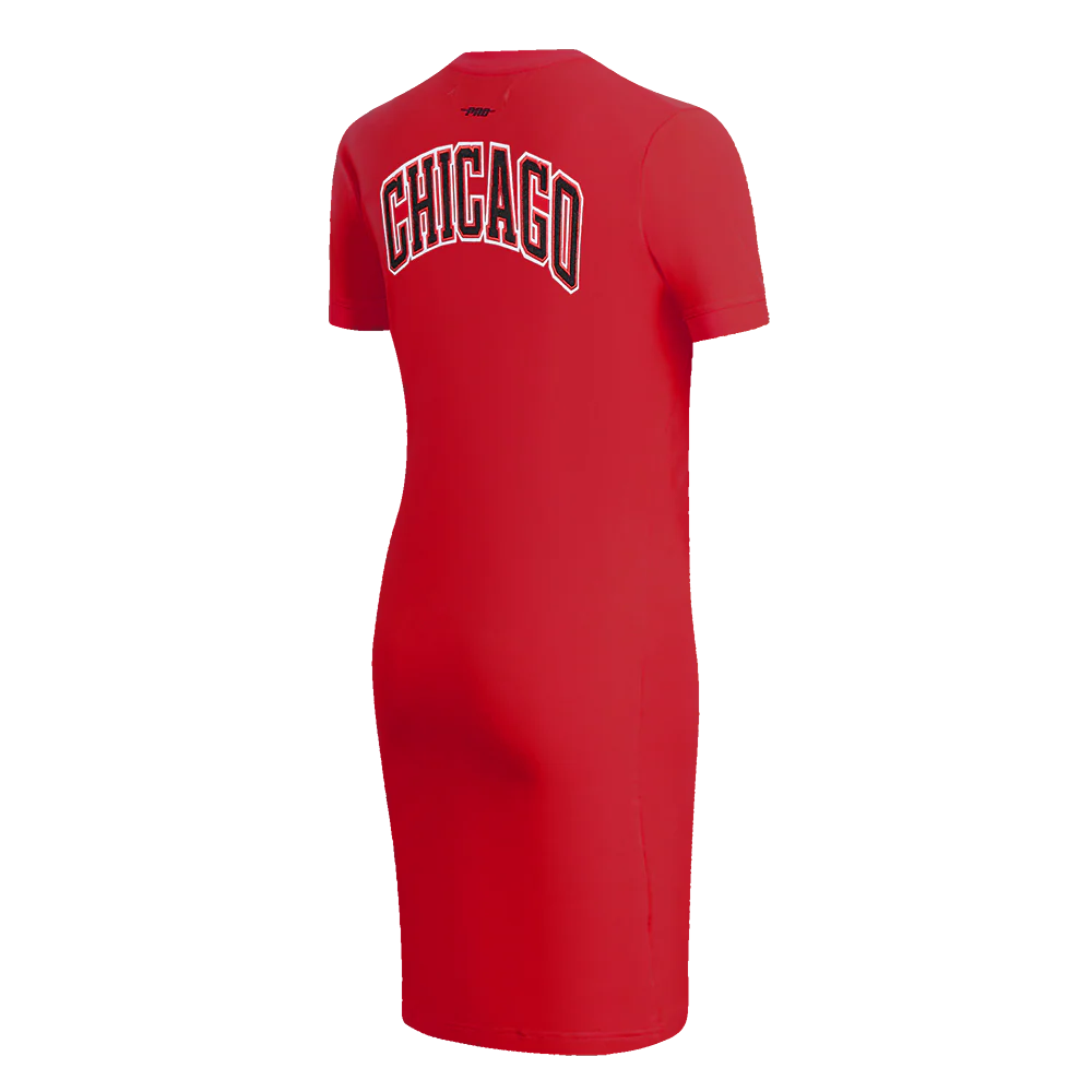 NBA CHICAGO BULLS CLASSIC WOMEN'S BODY CON DRESS (RED) - Image 4