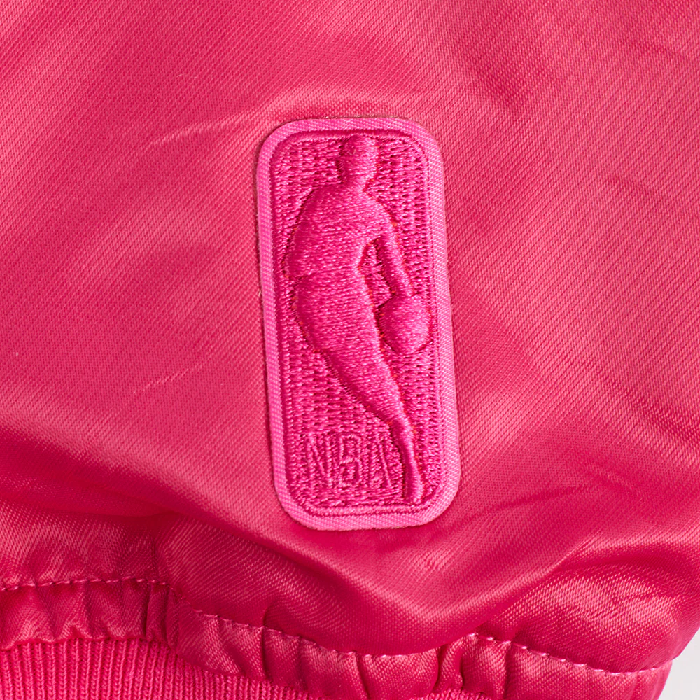 NBA CHICAGO BULLS TRIPLE PINK BIG GIRLS SATIN JACKET (BEETROOT PURPLE) - Image 9