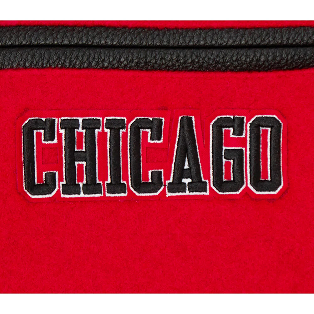 NBA CHICAGO BULLS CLASSIC BIG BOYS WOOL VARSITY JACKET (RED/BLACK) - Image 6