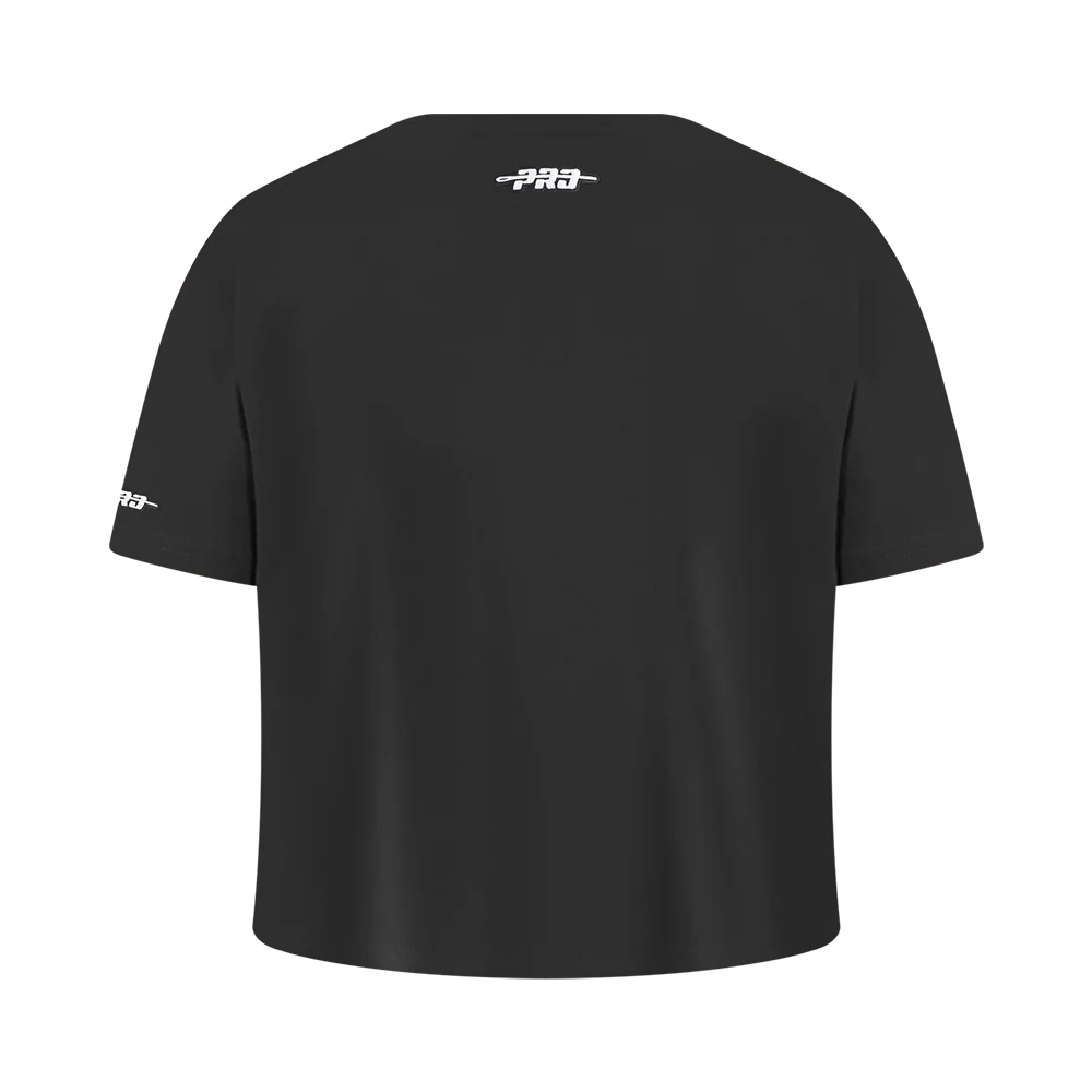 NBA CHICAGO BULLS RETRO CLASSIC BIG GIRLS SHORT SLEEVE BOXY TEE (BLACK) - Image 3