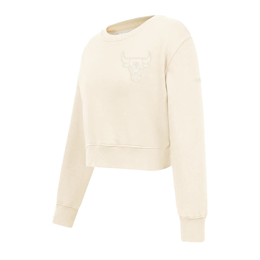 NBA CHICAGO BULLS NEUTRAL BIG GIRLS FLEECE CREWNECK (EGGSHELL) - Image 2