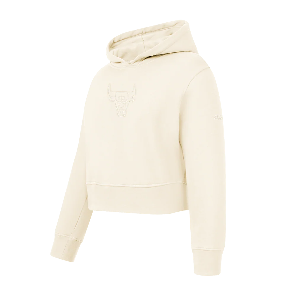 NBA CHICAGO BULLS NEUTRAL BIG GIRLS FLEECE PULLOVER HOODIE (EGGSHELL) - Image 2