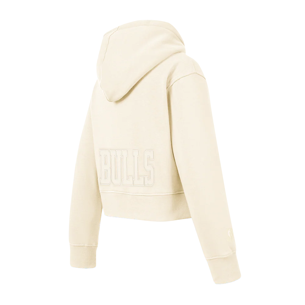 NBA CHICAGO BULLS NEUTRAL BIG GIRLS FLEECE PULLOVER HOODIE (EGGSHELL) - Image 4