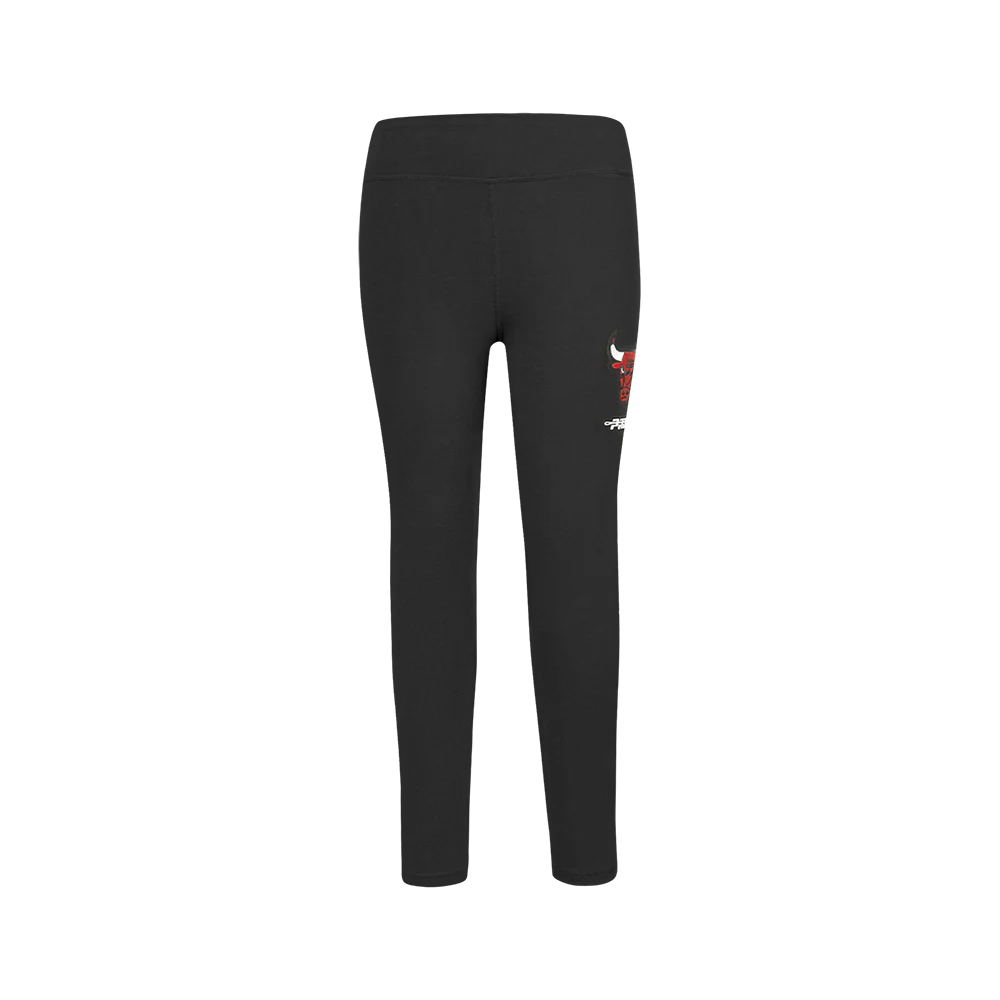 NBA CHICAGO BULLS RETRO CLASSIC BIG GIRLS LEGGING (BLACK) - Image 2