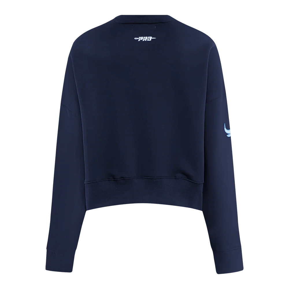 NBA CHICAGO BULLS COUNTRY CLUB WOMEN'S DOUBLE KNIT CREWNECK (MIDNIGHT NAVY) - Image 3