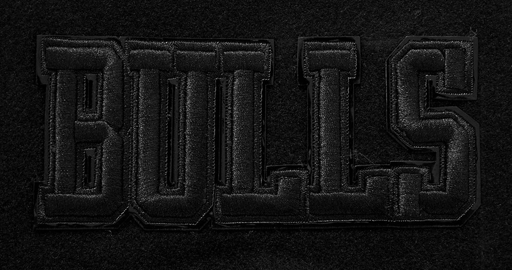 NBA CHICAGO BULLS TRIPLE BLACK WOOL WOMEN'S VARSITY JACKET (TRIPLE BLACK) - Image 6