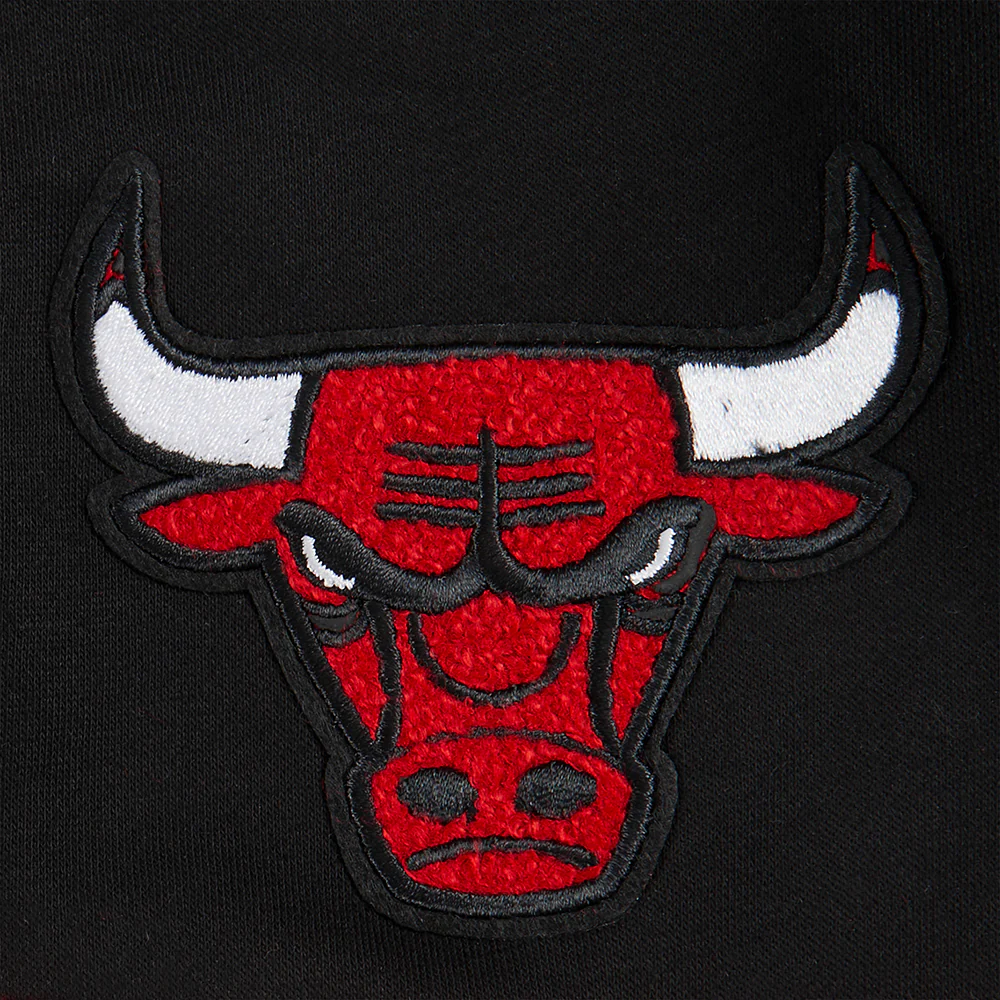 NBA CHICAGO BULLS CLASSIC LITTLE BOYS FLEECE 2.0 SHORT (BLACK/RED) - Image 9