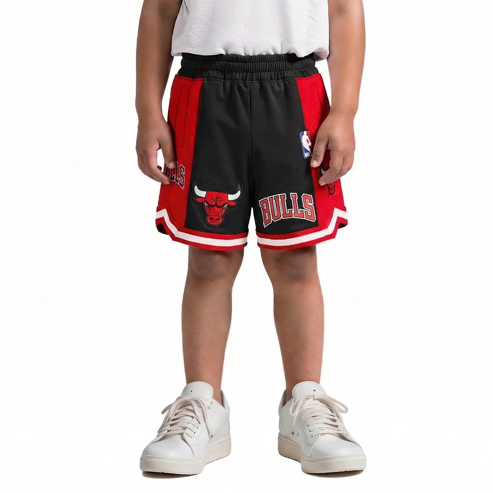 NBA CHICAGO BULLS CLASSIC TODDLER BOYS FLEECE 2.0 SHORT (BLACK/RED)