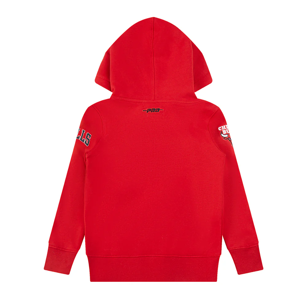 NBA CHICAGO BULLS CLASSIC TODDLER BOYS FLEECE FULL ZIP HOODIE (RED) - Image 4