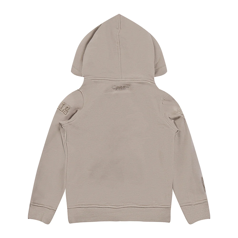 NBA CHICAGO BULLS NEUTRAL TODDLER BOYS FLEECE PULLOVER HOODIE (TAUPE) - Image 4