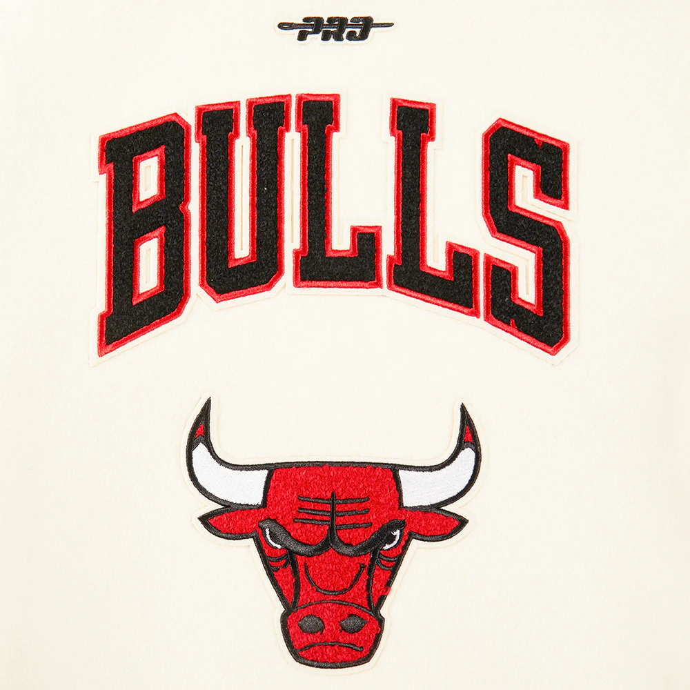 NBA CHICAGO BULLS RETRO CLASSIC TODDLER BOYS RIB WOOL VARSITY JACKET (EGGSHELL/ RED) - Image 10