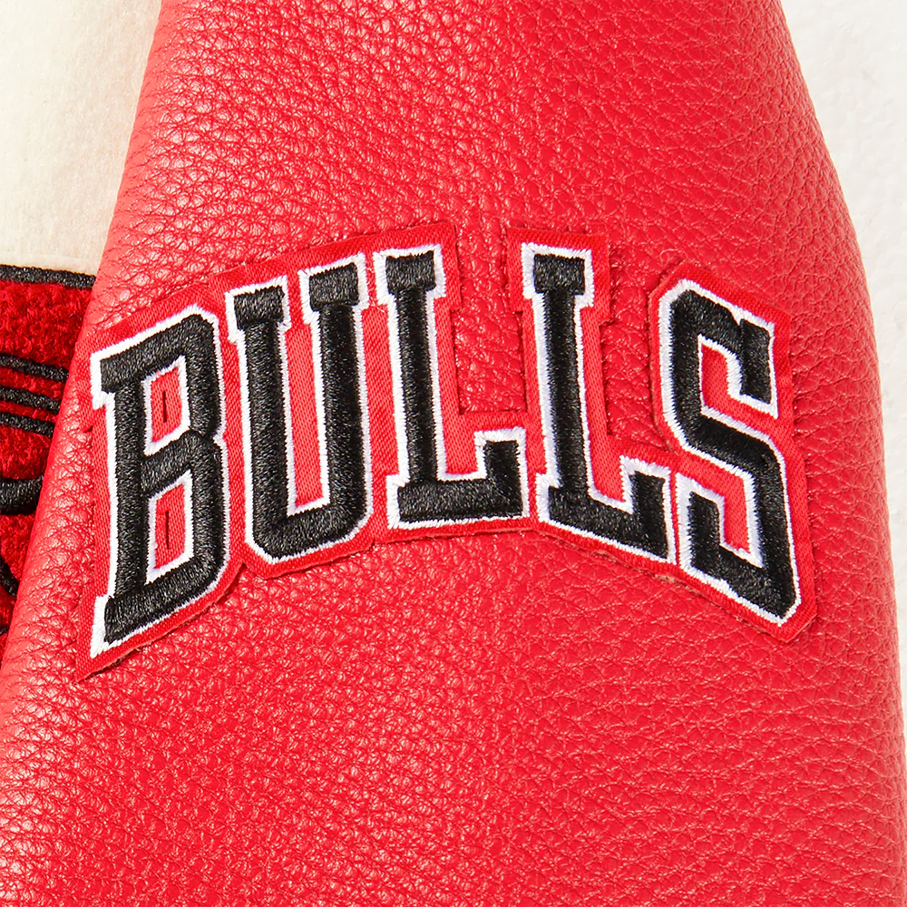 NBA CHICAGO BULLS RETRO CLASSIC TODDLER BOYS RIB WOOL VARSITY JACKET (EGGSHELL/ RED) - Image 9