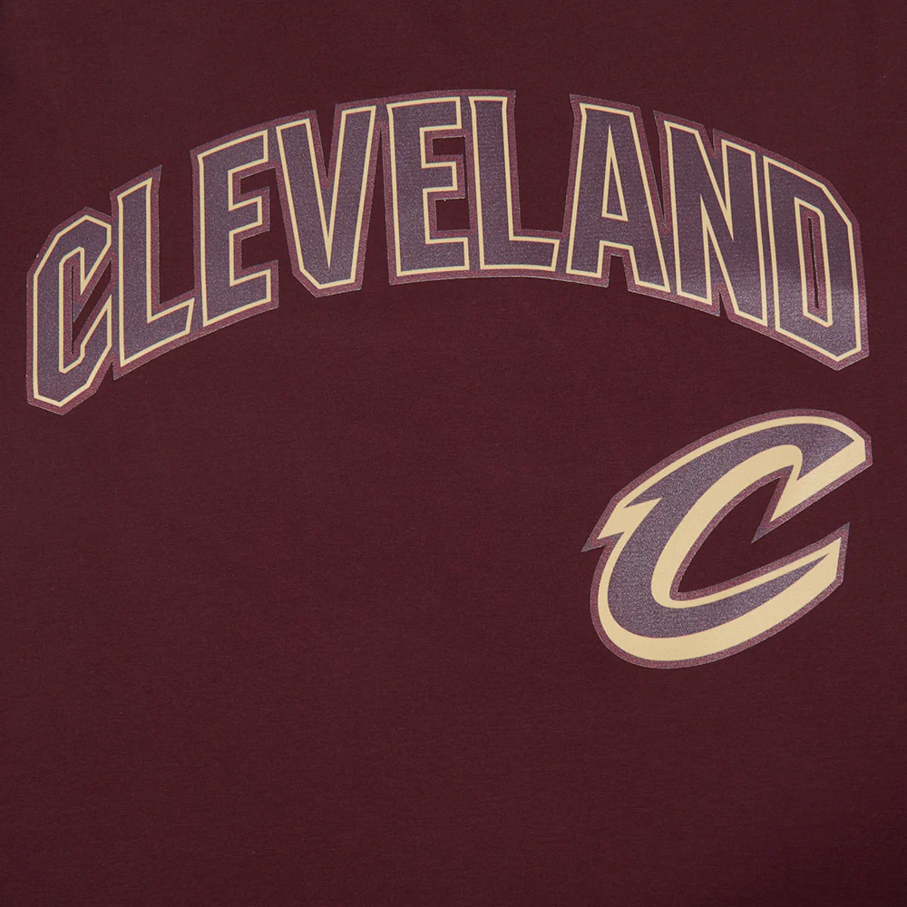 NBA CLEVELAND CAVALIERS CLASSIC MEN'S MESH STRIPED TEE (WINE) - Image 5