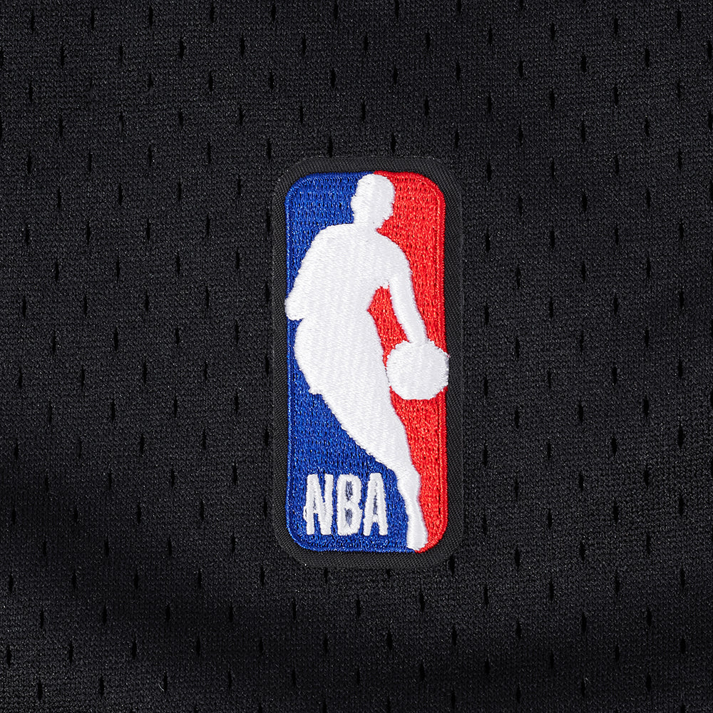 NBA CLEVELAND CAVALIERS DONOVAN MITCHELL #45 CLASSIC MESH PNN MEN'S MESH BUTTON DOWN SHIRT (BLACK) - Image 7
