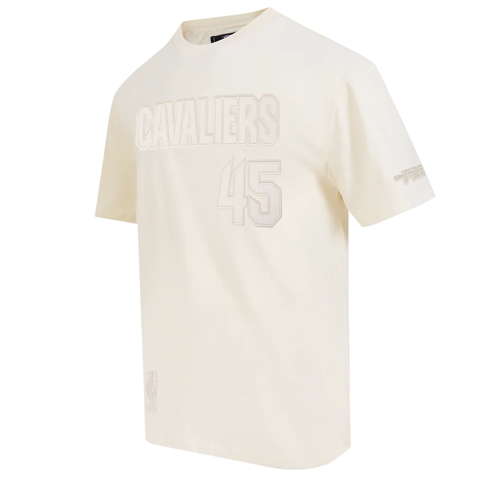 NBA CLEVELAND CAVALIERS DONOVAN MITCHELL #45 NEUTRAL PNN MEN'S CJ DROP SHOULDER TEE (EGGSHELL) - Image 5