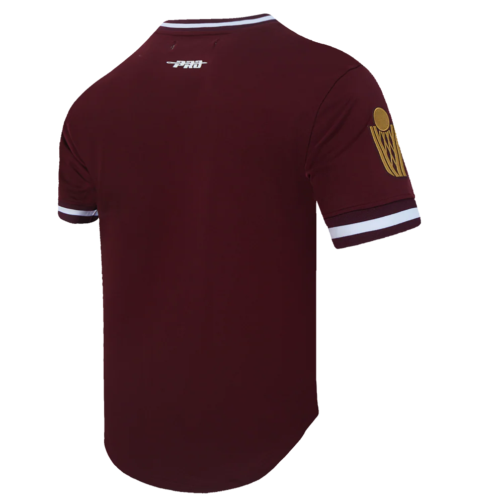 NBA CLEVELAND CAVALIERS CLASSIC CHENILLE MEN'S DOUBLE KNIT TEE (WINE) - Image 4