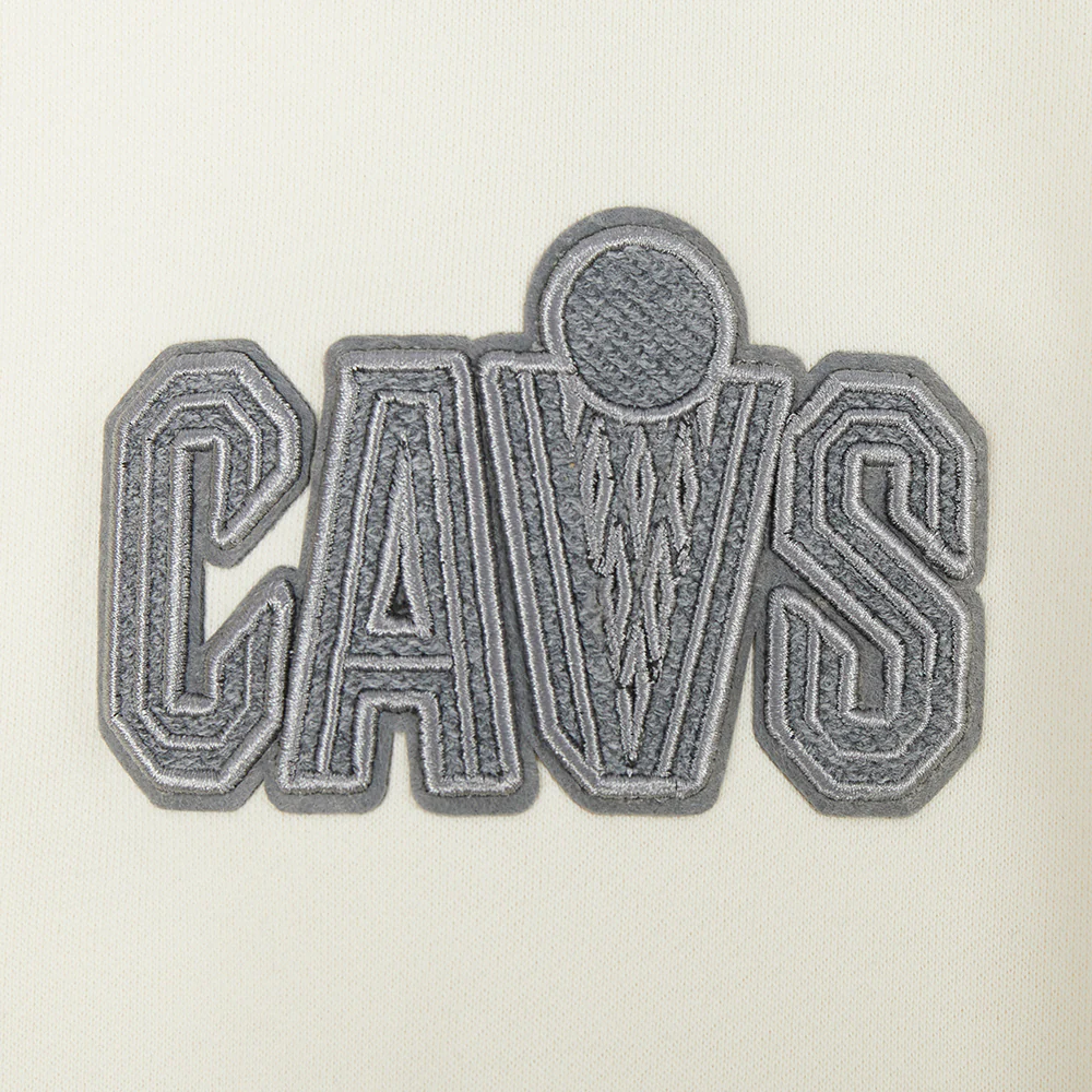 NBA CLEVELAND CAVALIERS REVERSE FRENCH TERRY MEN'S DROP SHOULDER FLC CREWNECK (EGGSHELL) - Image 7