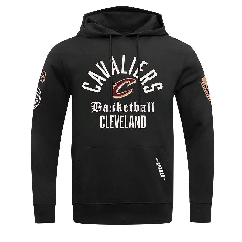 CLEVELAND CAVALIERS MODERN ORIGINALS MEN'S FLC PO HOODIE (BLACK) - Image 3