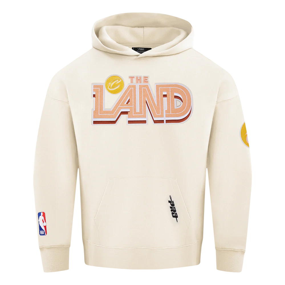 NBA CLEVELAND CAVALIERS CITY EDITION 25-26 MEN'S DROP SHOULDER FLC PO HOOD (EGGSHELL) - Image 3