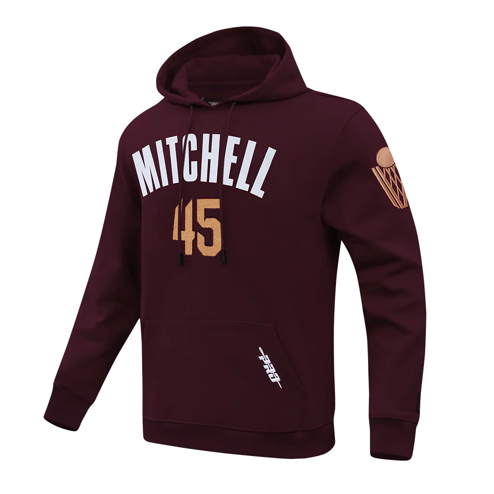 NBA CLEVELAND CAVALIERS DONOVAN MITCHELL #45 CLASSIC PNN MEN'S DK PO (WINE) - Image 2