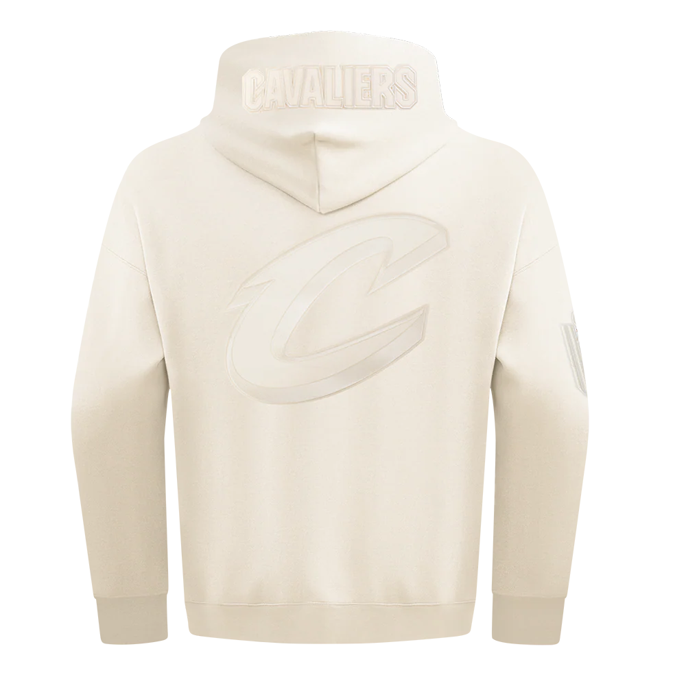 NBA CLEVELAND CAVALIERS DONOVAN MITCHELL #45 NEUTRAL PNN MEN'S DROP SHOULDER FLC PO HOODIE (EGGSHELL) - Image 3