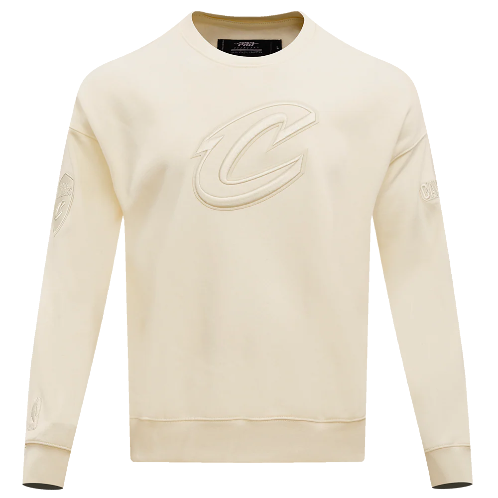 NBA CLEVELAND CAVALIERS NEUTRAL DROP SHOULDER MEN'S CREWNECK (EGGSHELL) - Image 8