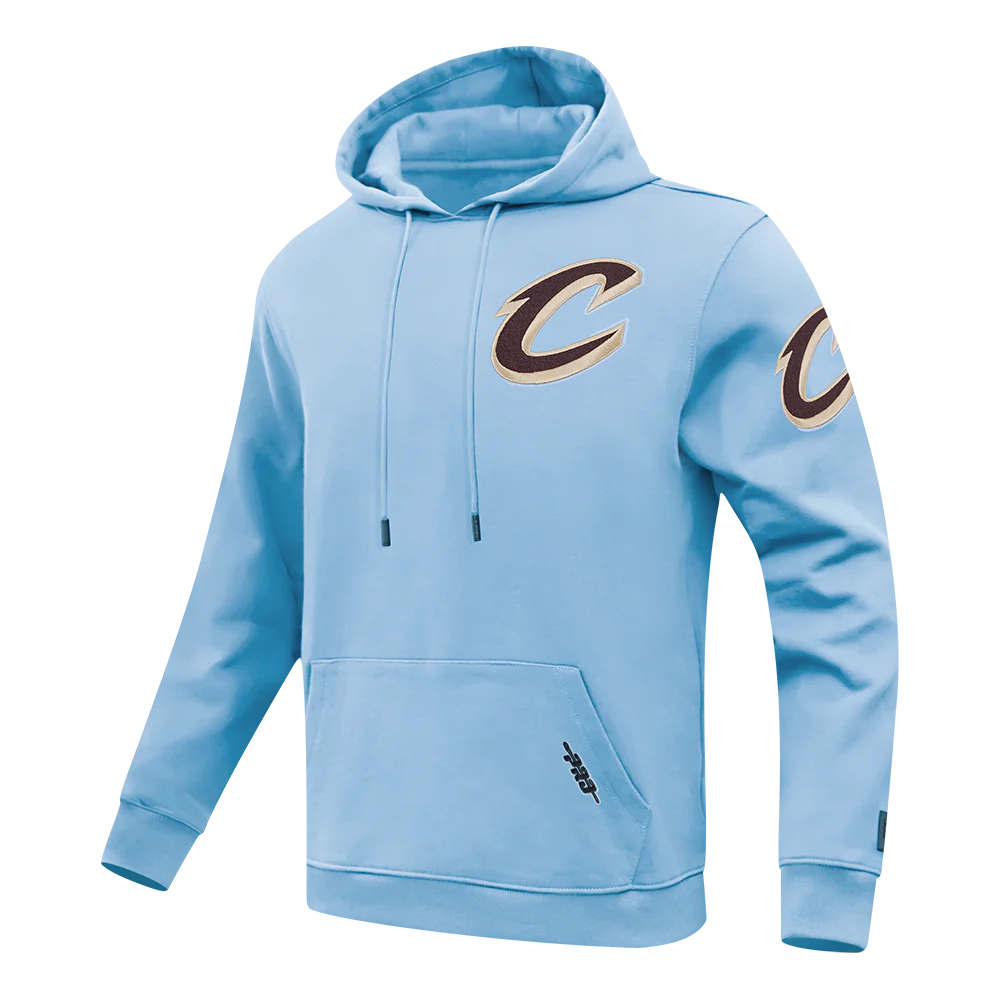 NBA CLEVELAND CAVALIERS CLASSIC CHENILLE MEN'S DK PO HOODIE (UNIVERSITY BLUE) - Image 3