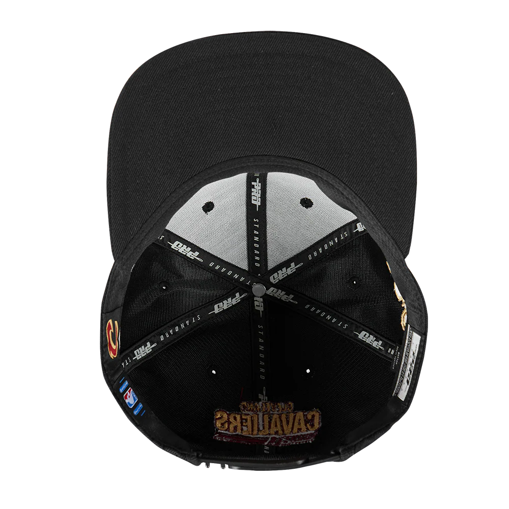 NBA CLEVELAND CAVALIERS FAST LANE WOOL SNAPBACK HAT (BLACK) - Image 6