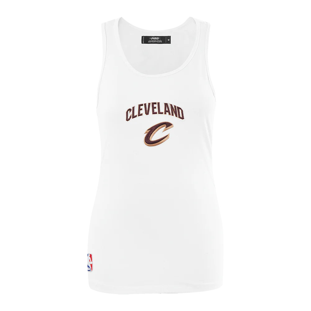 NBA CLEVELAND CAVALIERS CLASSIC WOMEN'S RELAXED FIT RACERBACK (WHITE)