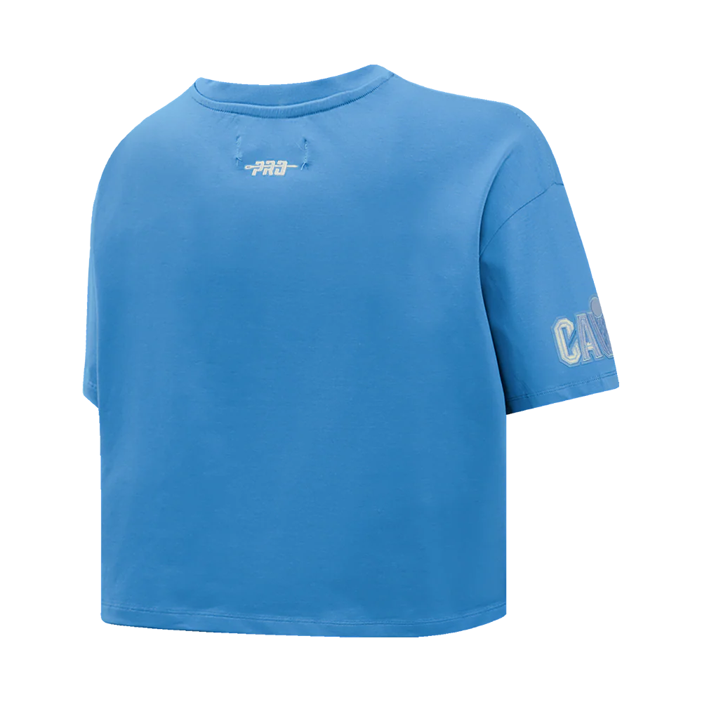NBA CLEVELAND CAVALIERS CITY EDITION 24-25 WOMEN'S SINGLE JERSEY BOXY TEE (UNIVERSITY BLUE) - Image 4