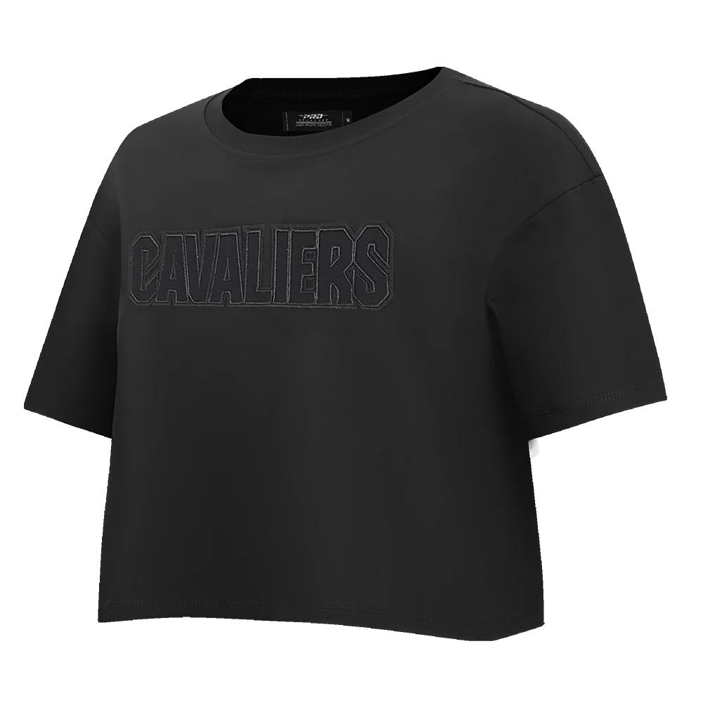 NBA CLEVELAND CAVALIERS NEUTRAL WOMEN'S BOXY TEE (BLACK) - Image 2