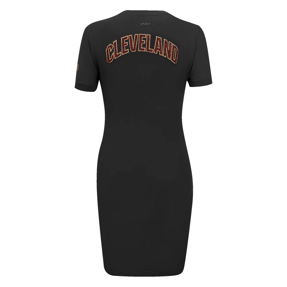 NBA CLEVELAND CAVALIERS CLASSIC WOMEN'S BODYCON DRESS (BLACK) - Image 3