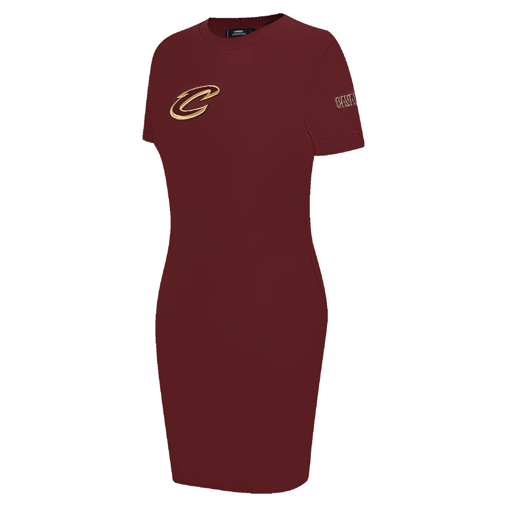 NBA CLEVELAND CAVALIERS CLASSIC WOMEN'S BODYCON DRESS (WINE) - Image 2