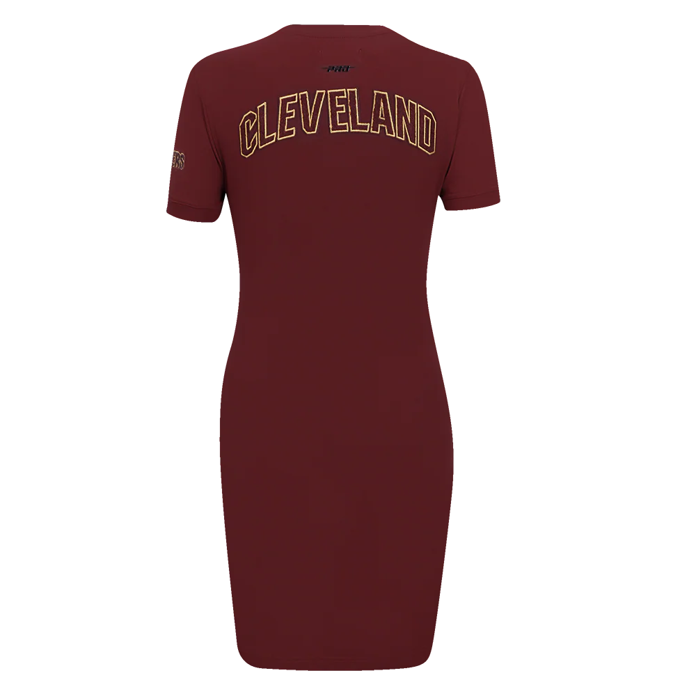 NBA CLEVELAND CAVALIERS CLASSIC WOMEN'S BODYCON DRESS (WINE) - Image 3
