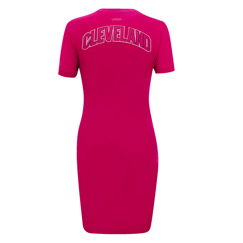 CLEVELAND CAVALIERS TRIPLE PINK WOMEN'S BODY CON DRESS (BEETROOT PURPLE) - Image 3