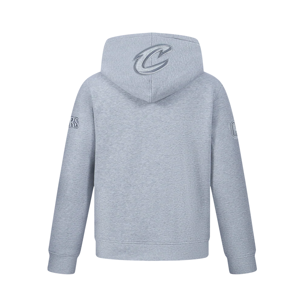 NBA CLEVELAND CAVALIERS NEUTRAL BIG BOYS FLC PO HOODIE (DARK HEATHER GRAY) - Image 3