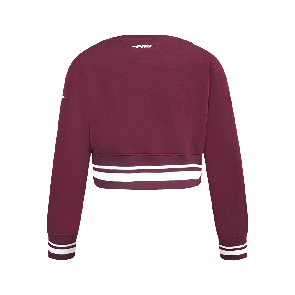 CLEVELAND CAVALIERS RETRO CLASSIC BIG GIRL'S RIB FLC CREWNECK (WINE) - Image 3