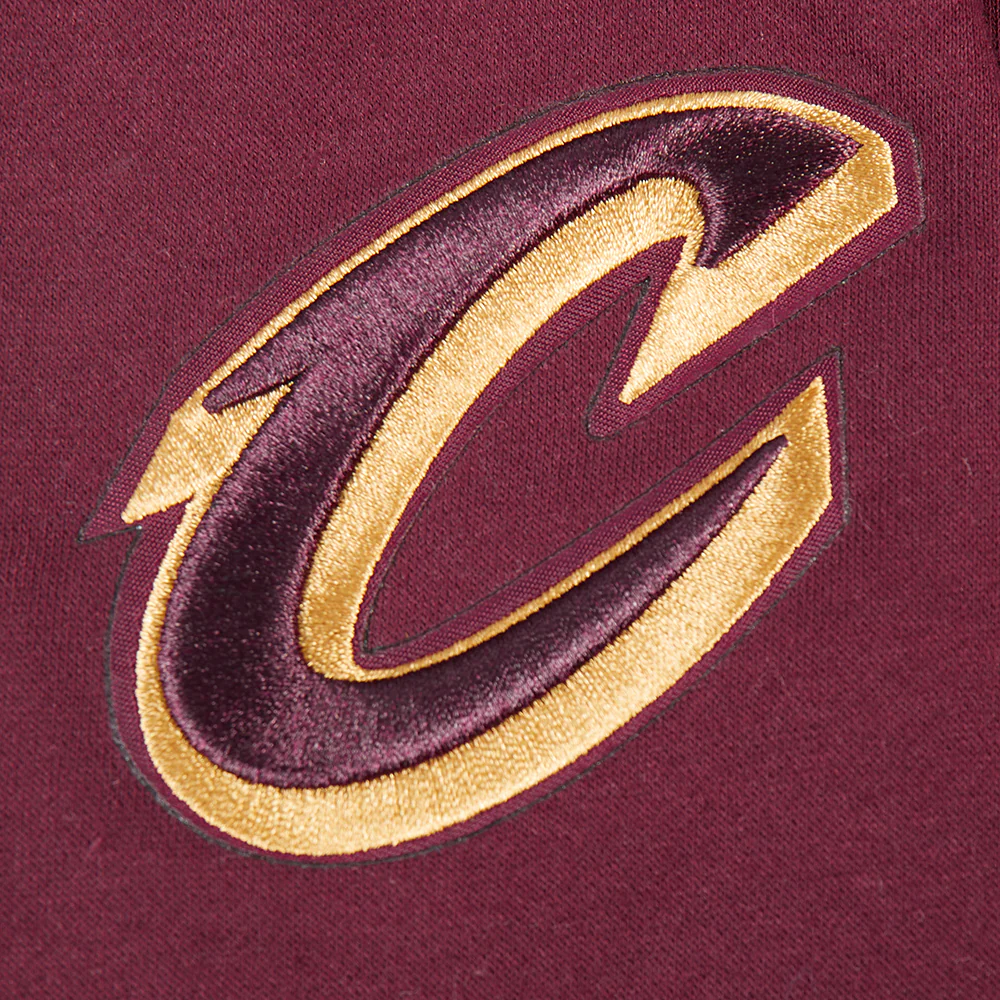 CLEVELAND CAVALIERS RETRO CLASSIC BIG GIRL'S RIB FLC CREWNECK (WINE) - Image 5