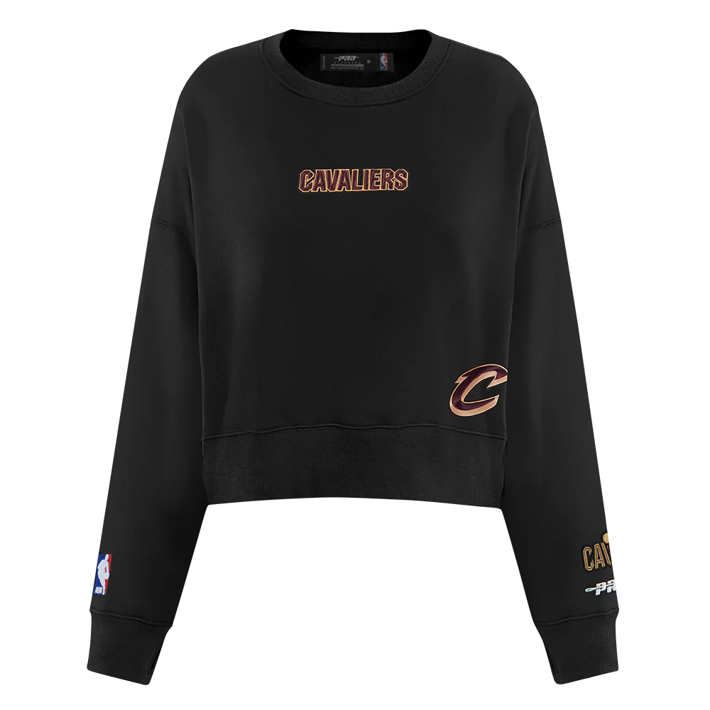 CLEVELAND CAVALIERS WINGSPAN WOMEN'S FLC CREWNECK (BLACK) - Image 2