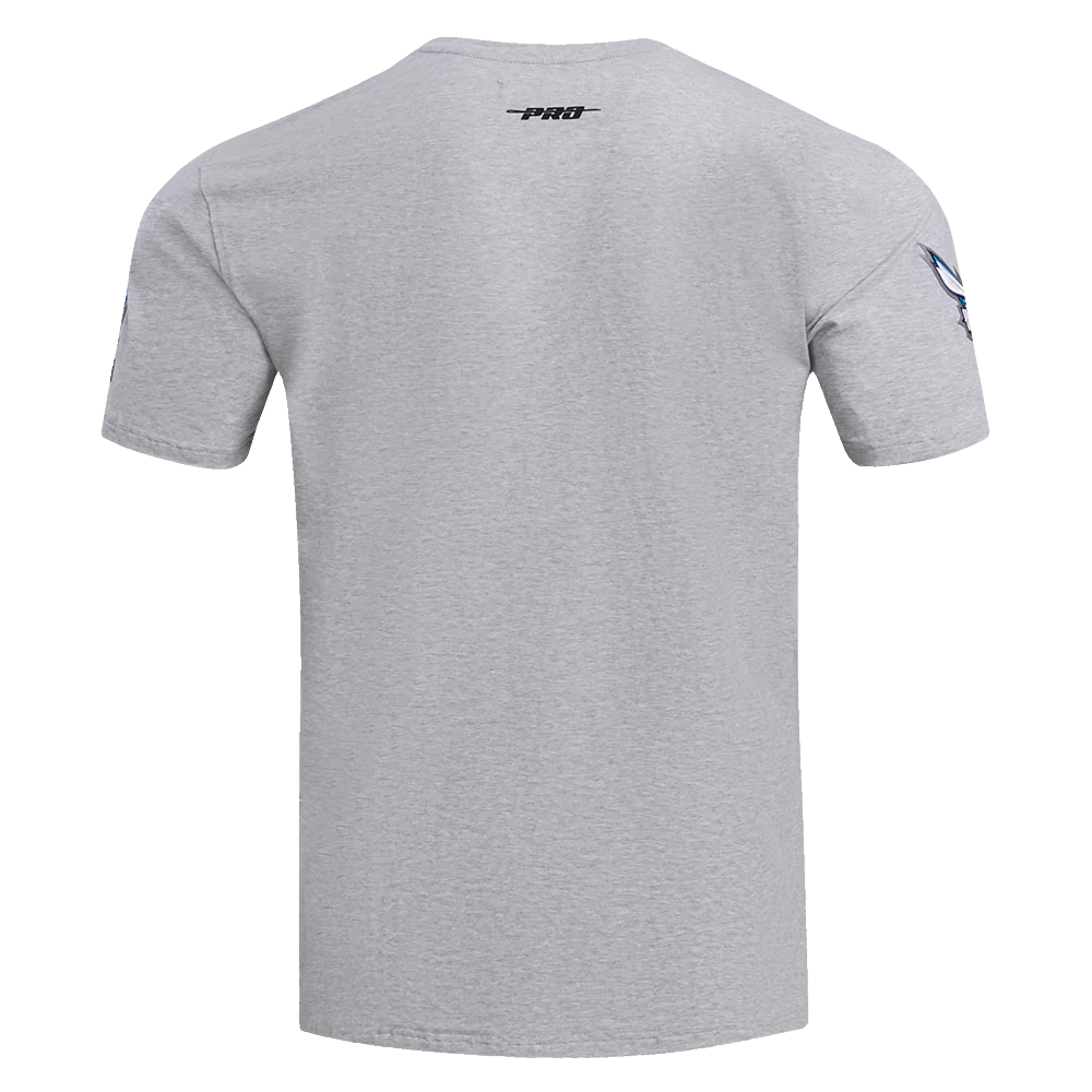 NBA CHARLOTTE HORNETS SCRIPT TAIL MEN'S TEE (HEATHER GREY) - Image 3