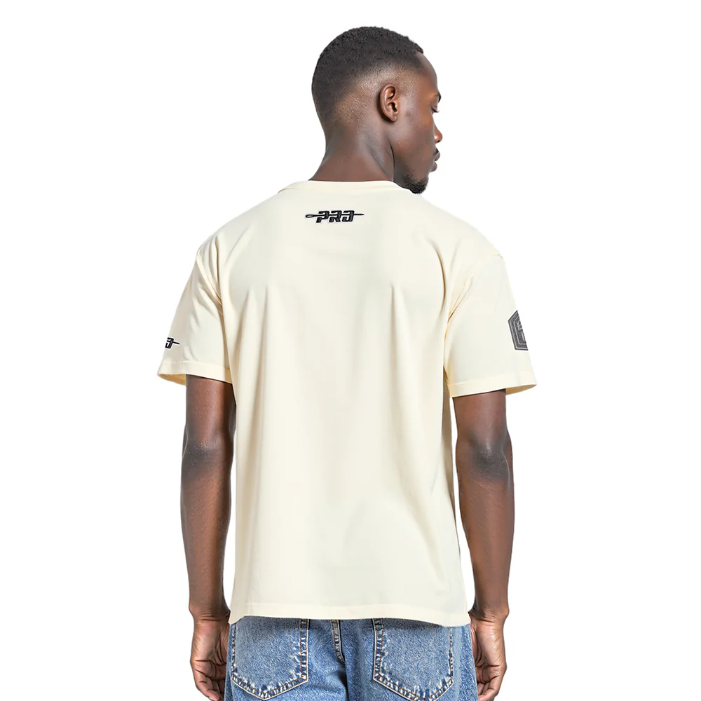 NBA CHARLOTTE HORNETS REVERSE FRENCH TERRY MEN'S CJ DROP SHOULDER TEE (EGGSHELL) - Image 2