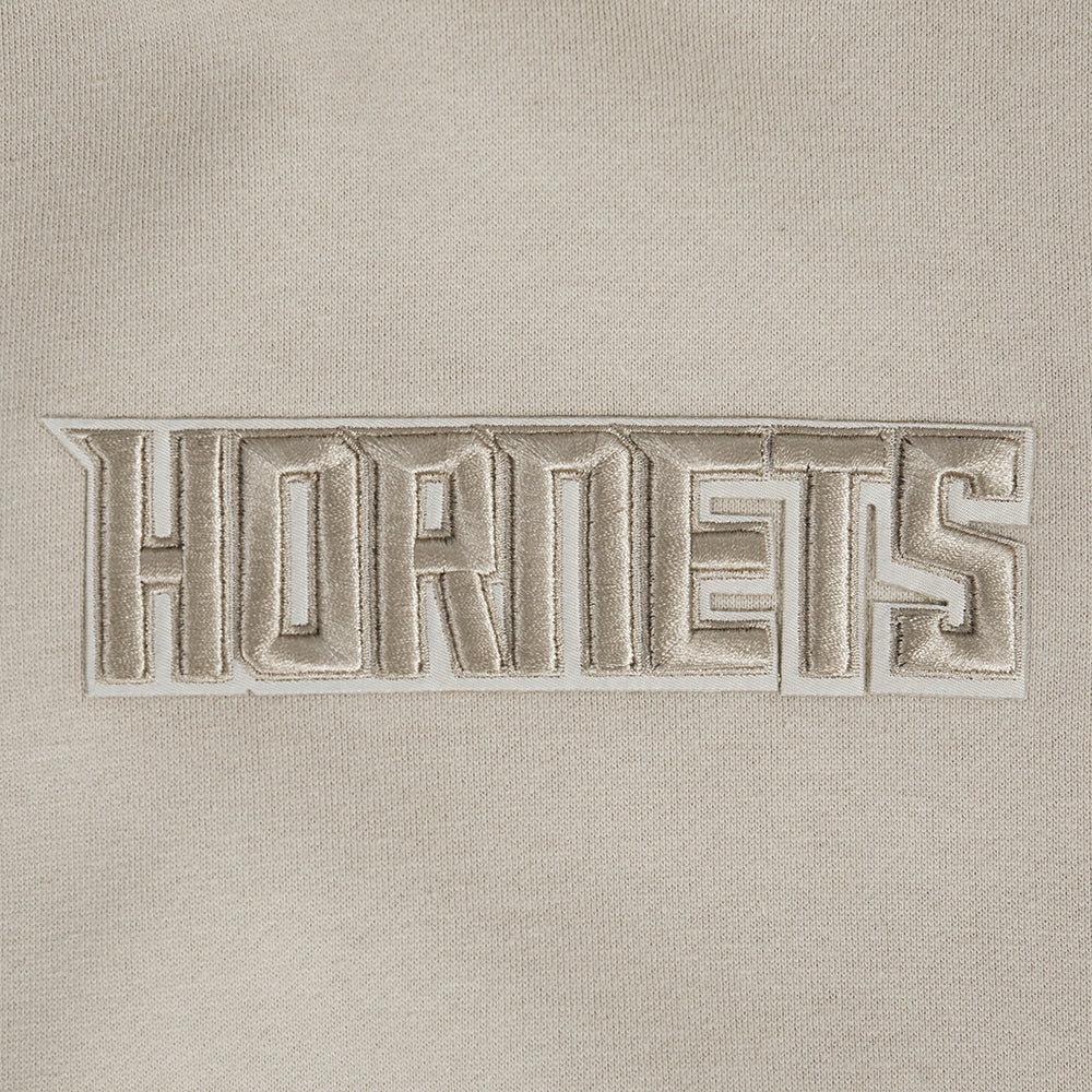 NBA CHARLOTTE HORNETS WINGSPAN MEN'S DROP SHOULDER FLEECE PULLOVER HOODIE (TAUPE) - Image 6