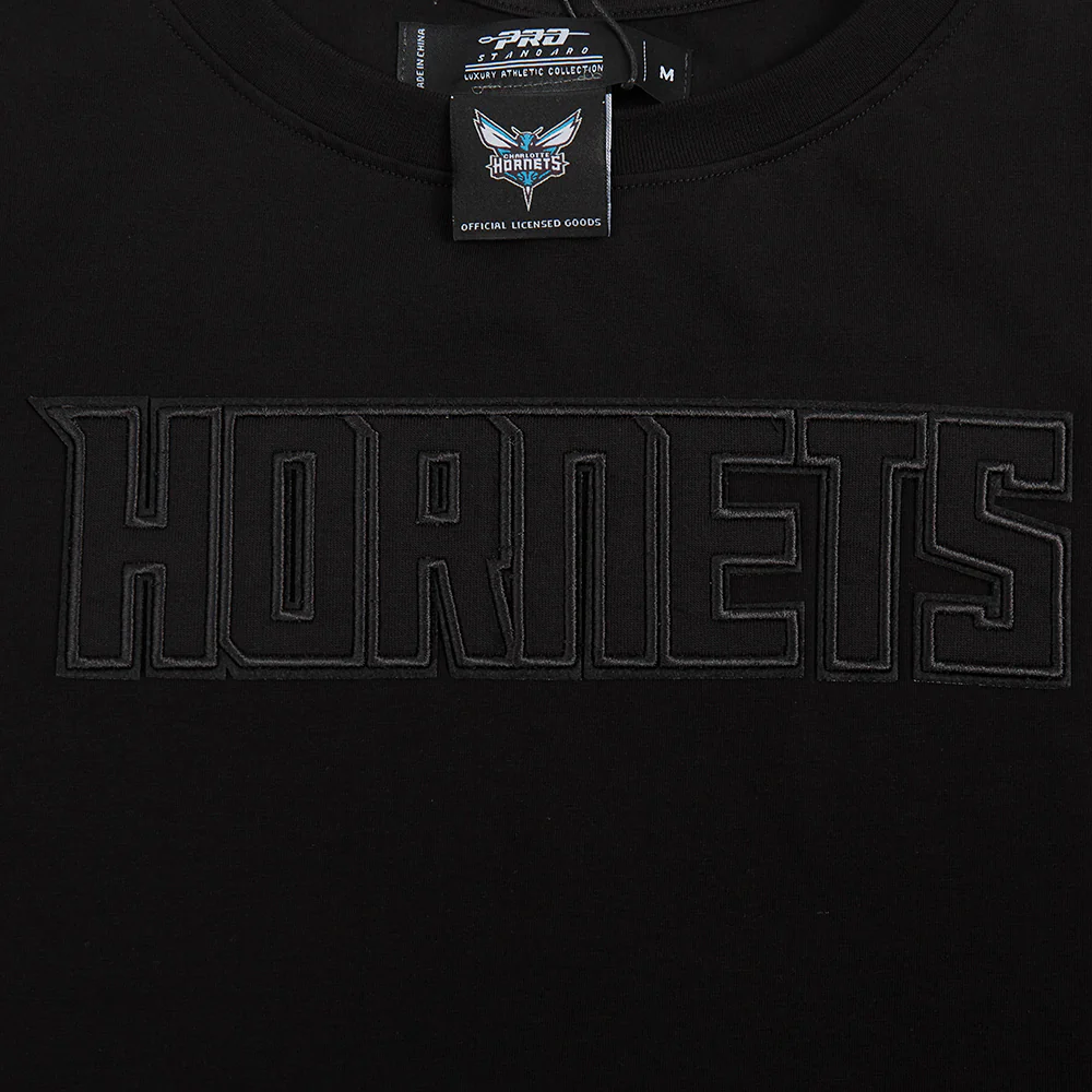 NBA CHARLOTTE HORNETS NEUTRAL WOMEN'S BOXY TEE (BLACK) - Image 6