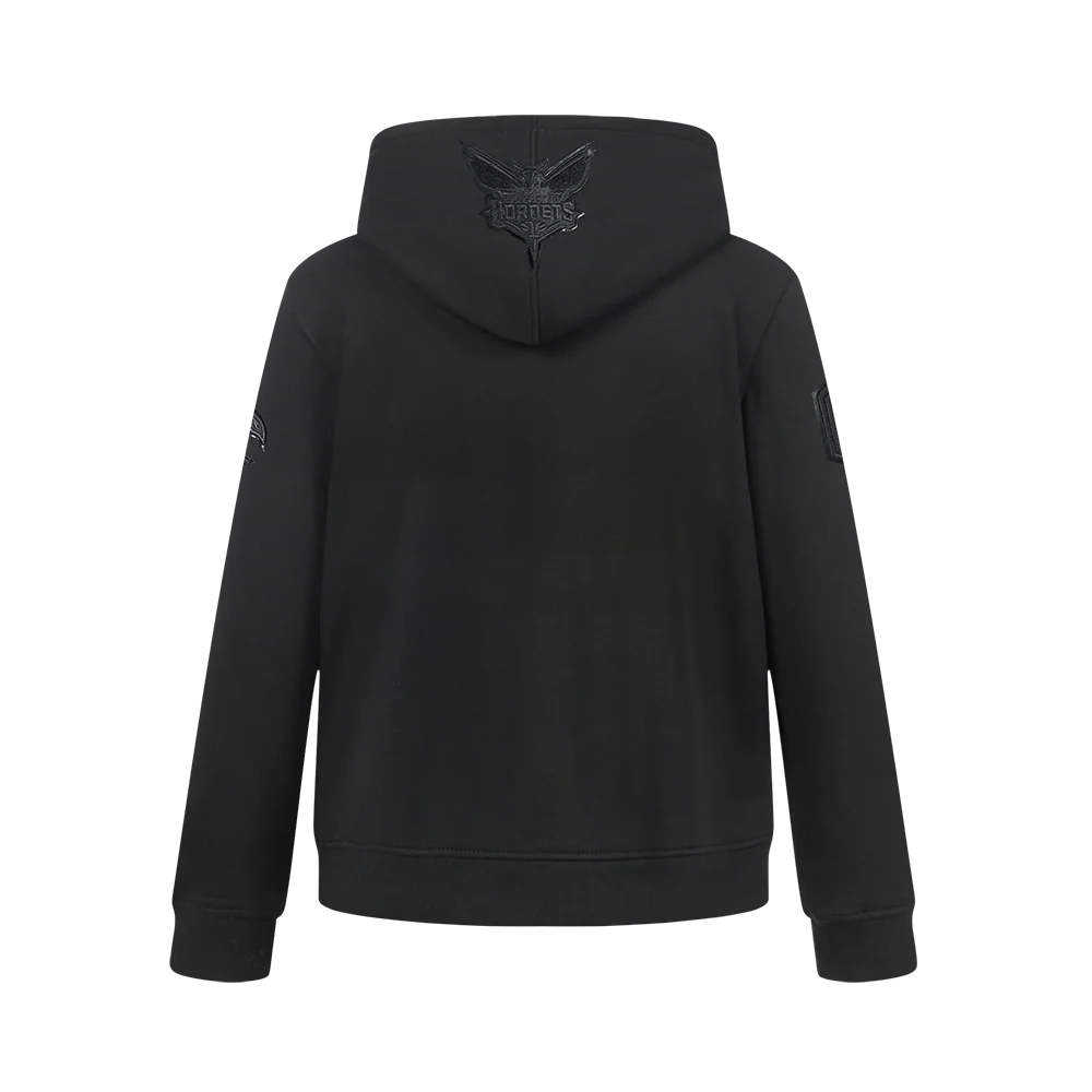 NBA CHARLOTTE HORNETS TRIPLE BLACK BIG BOYS FLC PO HOODIE (BLACK) - Image 3
