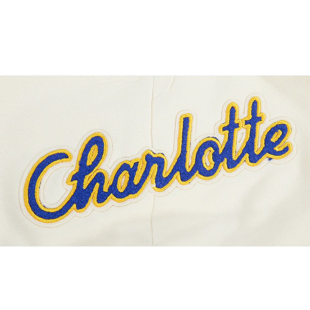 NBA CHARLOTTE HORNETS CITY EDITION 25-26 WOMEN'S RIB FLC CROPPED PO HOODIE (EGGSHELL/ROYAL BLUE) - Image 5
