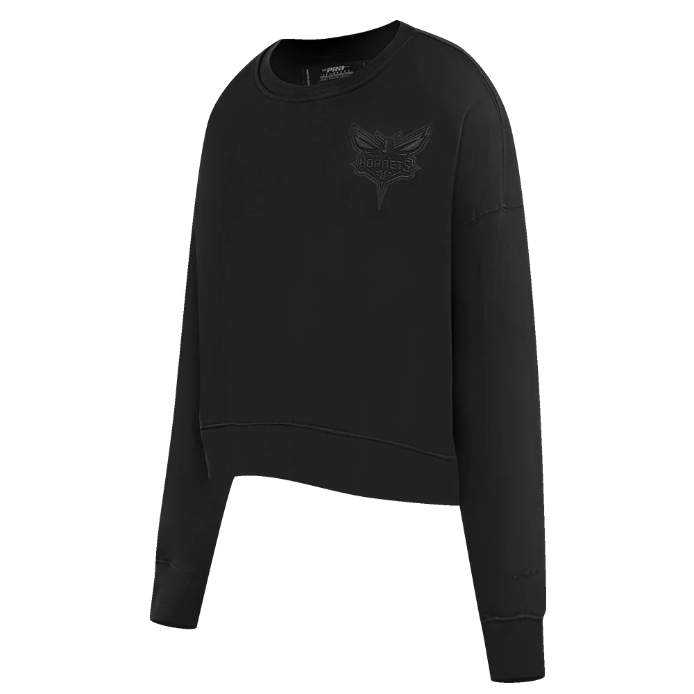 NBA CHARLOTTE HORNETS NEUTRAL WOMEN'S CREWNECK (BLACK) - Image 2
