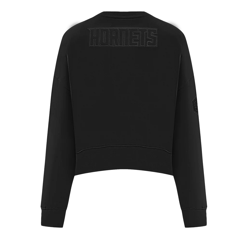 NBA CHARLOTTE HORNETS NEUTRAL WOMEN'S CREWNECK (BLACK) - Image 3