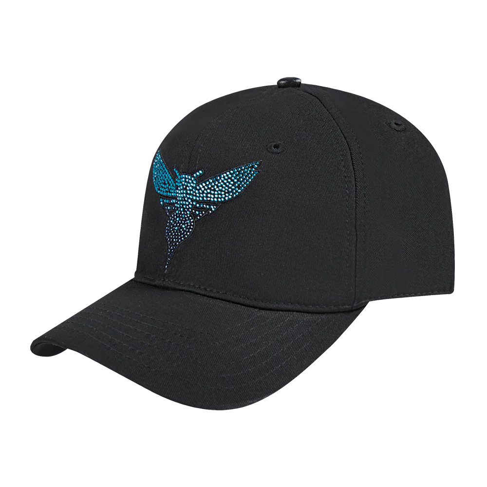 NBA CHARLOTTE HORNETS JEWELS WOMEN'S DAD HAT (BLACK) - Image 3
